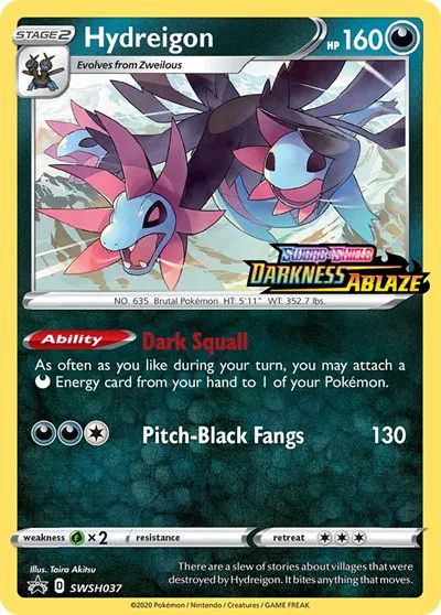 hydreigon stage 2 pokemon card Mega SURGING SPARKS Card Number Hydreigon - 115/203 - Holo