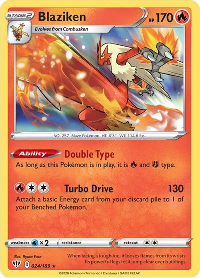 Blaziken 024/189 — Darkness Ablaze
