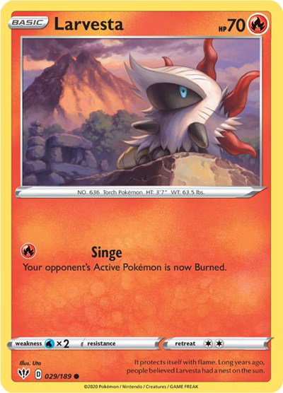 Larvesta 029/189 — Darkness Ablaze