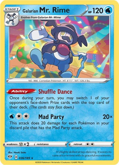 Galarian Mr. Rime 036/189 — Darkness Ablaze