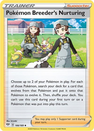 Pokemon Breeder's Nurturing 166/189 — Darkness Ablaze