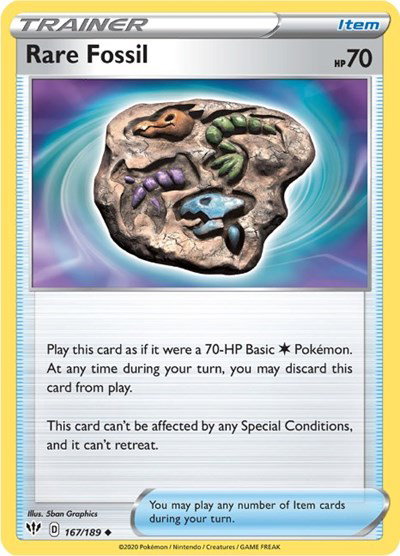 Rare Fossil 167/189 — Darkness Ablaze