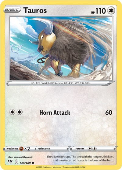 Tauros 134/189 — Darkness Ablaze