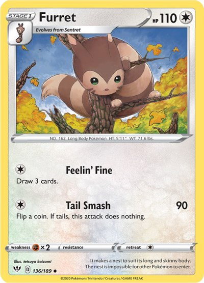 Furret 136/189 — Darkness Ablaze
