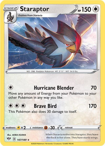 Staraptor 147/189 — Darkness Ablaze