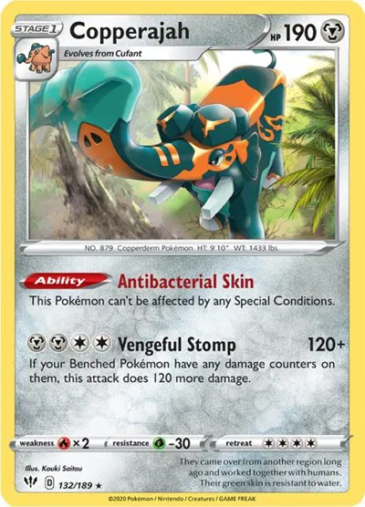 Copperajah - 132/189 - Darkness Ablaze Pokemon - Collectr Copperajah - 132/189 - Darkness Ablaze Pokemon - Collectr