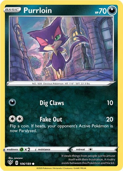 Purrloin 106/189 — Darkness Ablaze