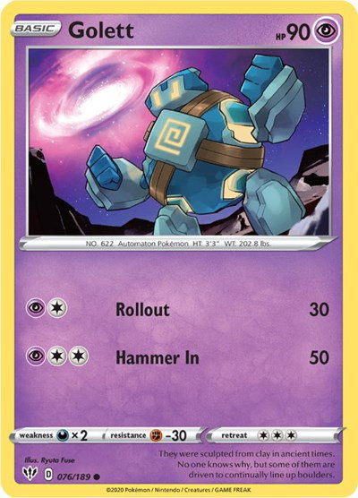 Golett 076/189 — Darkness Ablaze