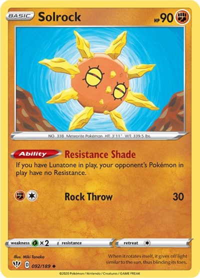 Solrock 092/189 — Darkness Ablaze