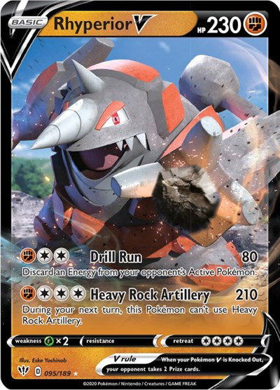 Rhyperior V 095/189 — Darkness Ablaze