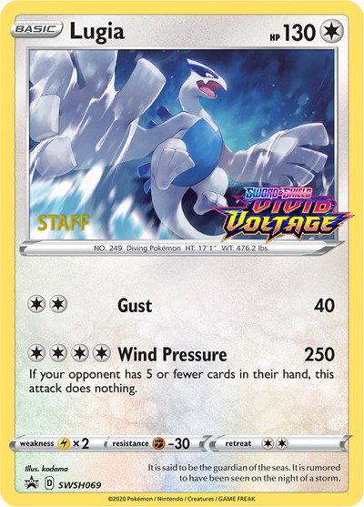 Lugia (Prerelease) [Staff] SWSH069 — Sword & Shield Promo