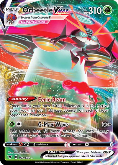 Orbeetle VMAX 021/185 — Vivid Voltage