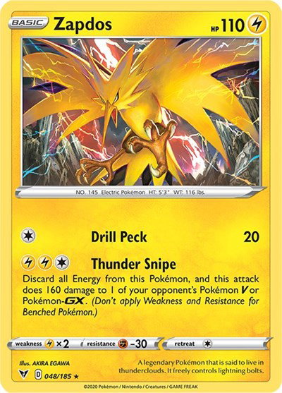 Zapdos - 048/185 - Vivid Voltage Pokemon - Collectr