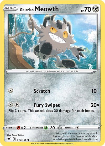 Galarian Meowth 112/185 — Vivid Voltage