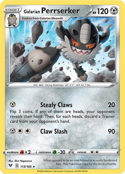 Galarian Perrserker 113/185 — Vivid Voltage