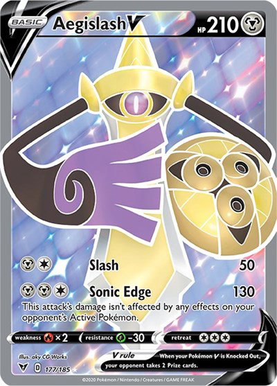Aegislash V (Full Art) 177/185 — Vivid Voltage