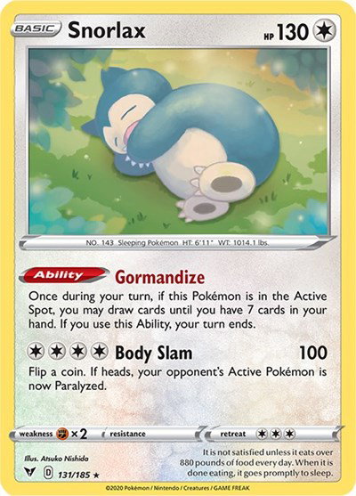 Snorlax 131/185 — Vivid Voltage