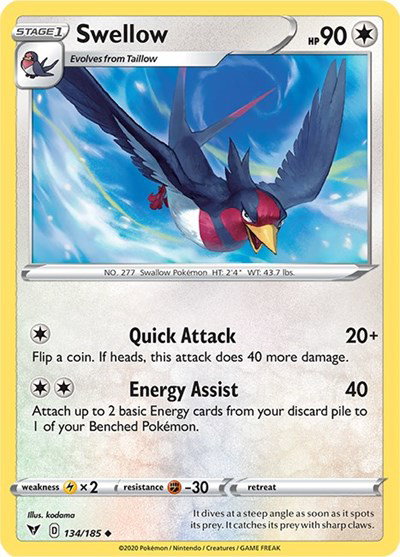 Swellow 134/185 — Vivid Voltage