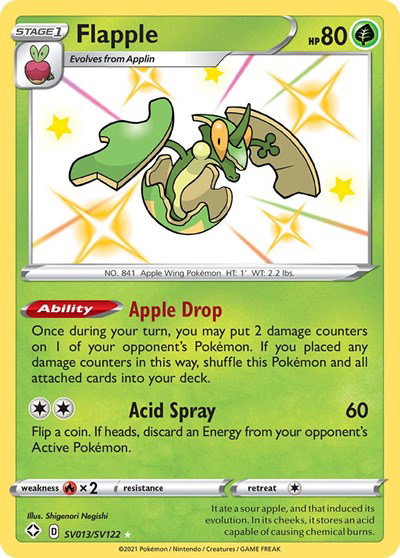 Flapple SV013/SV122 — Shining Fates: Shiny Vault