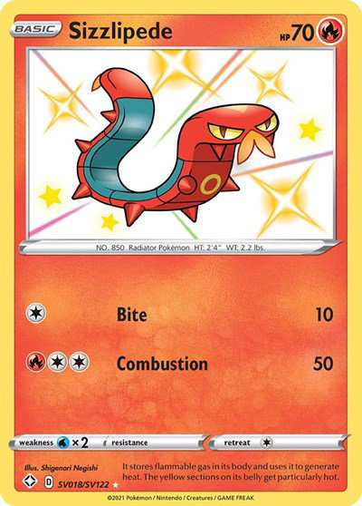 Sizzlipede SV018/SV122 — Shining Fates: Shiny Vault
