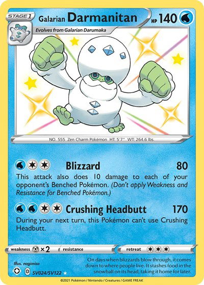 Galarian Darmanitan SV024/SV122 — Shining Fates: Shiny Vault