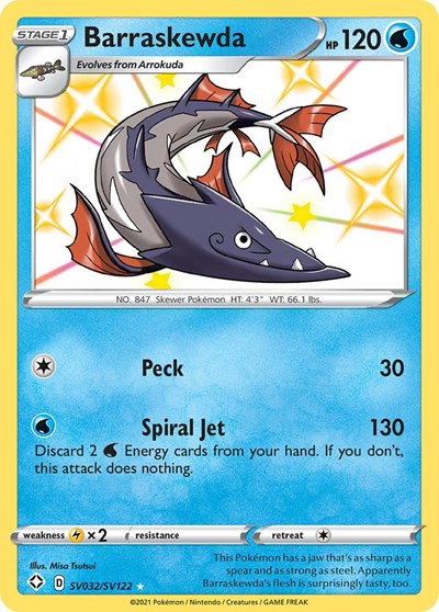 Barraskewda SV032/SV122 — Shining Fates: Shiny Vault