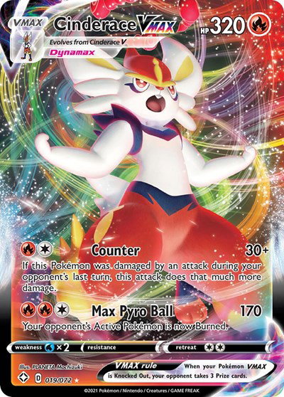 Cinderace VMAX 019/072 — Shining Fates