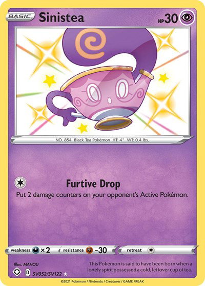 Sinistea SV052/SV122 — Shining Fates: Shiny Vault