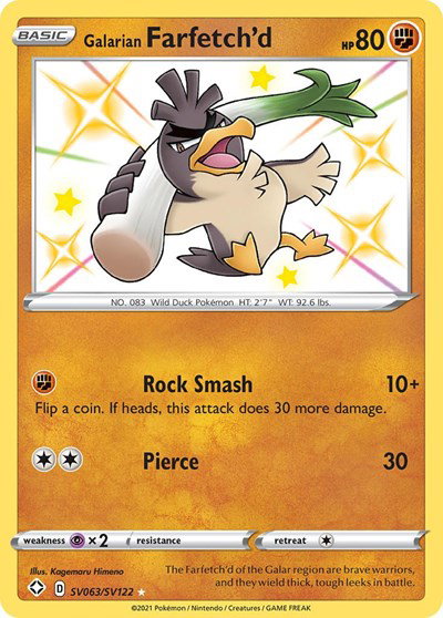 Galarian Farfetch'd SV063/SV122 — Shining Fates: Shiny Vault