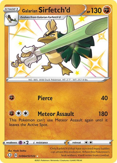Galarian Sirfetch'd SV064/SV122 — Shining Fates: Shiny Vault