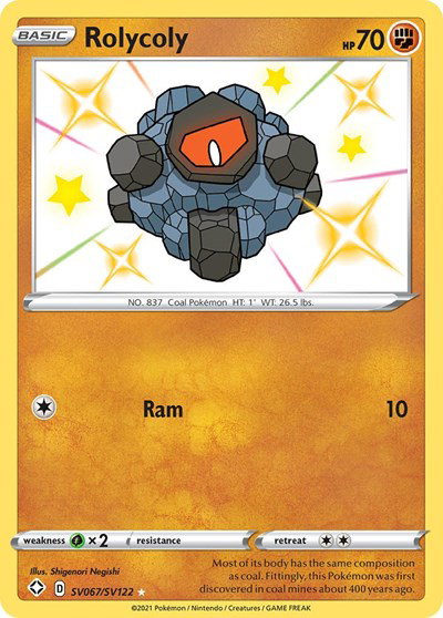 Rolycoly SV067/SV122 — Shining Fates: Shiny Vault