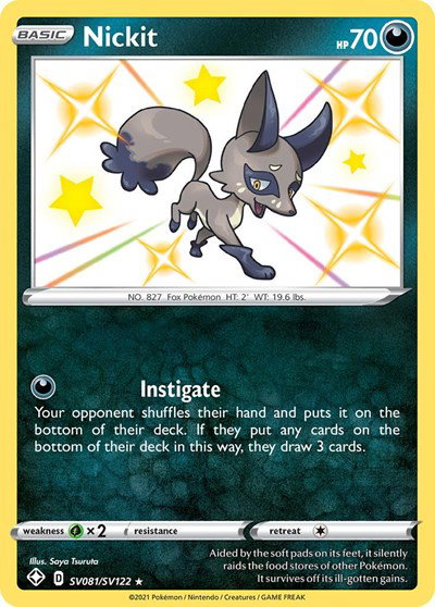 Nickit SV081/SV122 — Shining Fates: Shiny Vault
