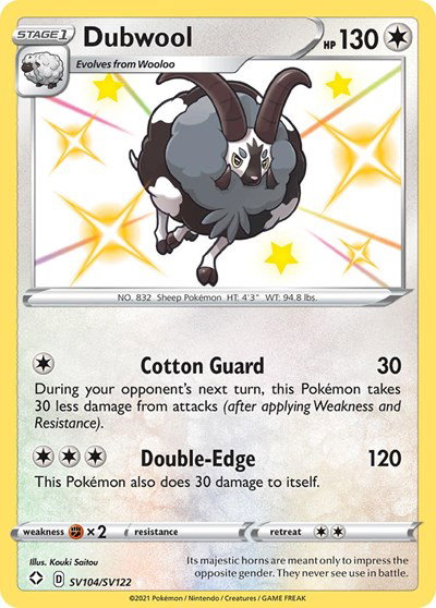 Dubwool SV104/SV122 — Shining Fates: Shiny Vault