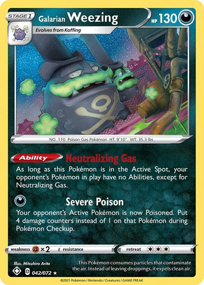 Galarian Weezing 042/072 — Shining Fates