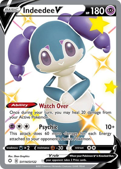 Indeedee V SV114/SV122 — Shining Fates: Shiny Vault