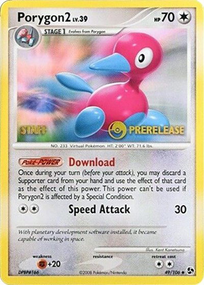 Porygon2 (Staff Prerelease) 49 — Diamond and Pearl Promos
