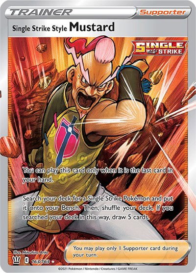 Single Strike Style Mustard (Full Art) 163/163 — Battle Styles