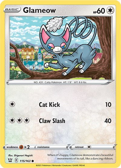 Glameow 115/163 — Battle Styles