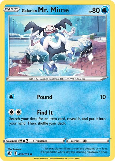 Galarian Mr. Mime 034/163 — Battle Styles