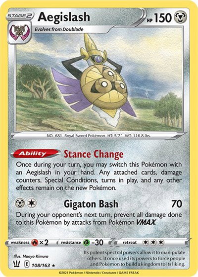 Aegislash (108) 108/163 — Battle Styles