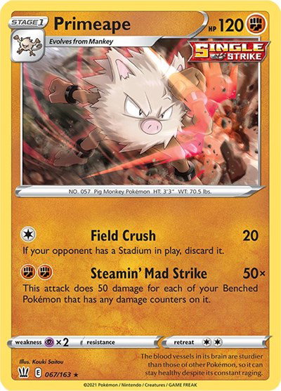 Primeape 067/163 — Battle Styles