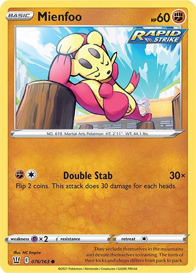 Mienfoo 076/163 — Battle Styles
