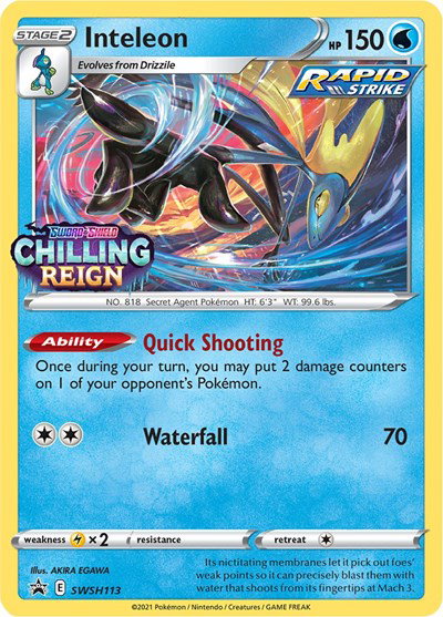 Inteleon (Prerelease) SWSH113 — Sword & Shield Promo