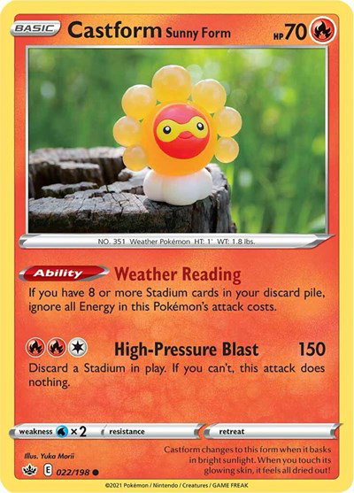 Castform Sunny Form 022/198 — Chilling Reign