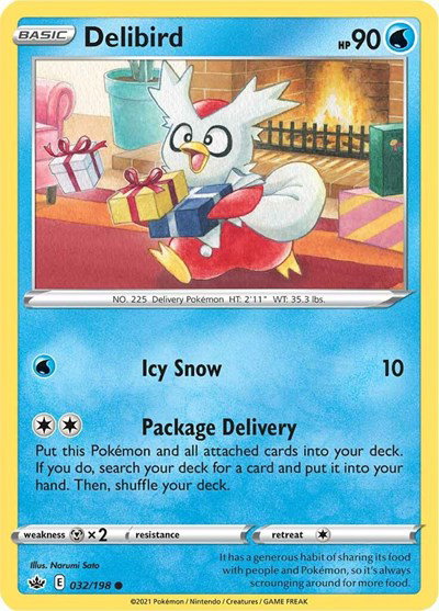 Delibird 032/198 — Chilling Reign