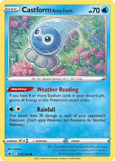 Castform Rainy Form 033/198 — Chilling Reign