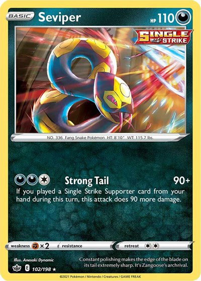 Seviper 102/198 — Chilling Reign