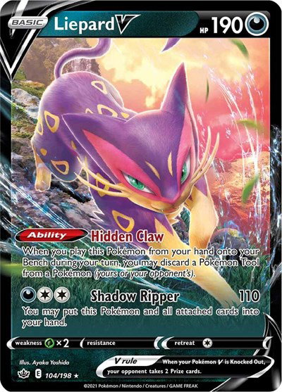 Liepard V 104/198 — Chilling Reign