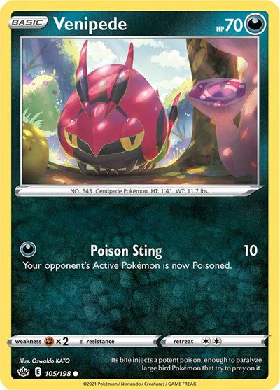 Venipede 105/198 — Chilling Reign