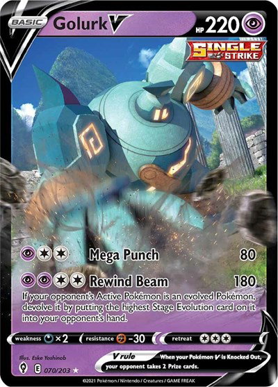 Golurk V 070/203 — Evolving Skies